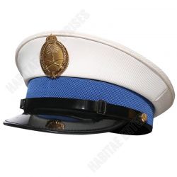 Blue White Pvc Top Military Air Force Security Guard Navy Officer Wide Brim Hat