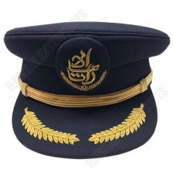 Emirates Pilots Officer Visor Embroidery Hat Cap