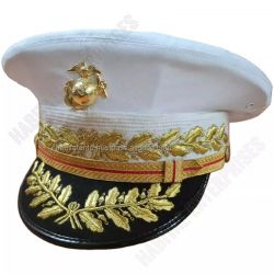 Army Commandant Dress White Hat Cap