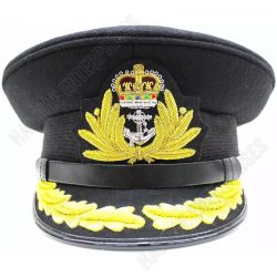 New Royal Navy Officer Hat Captain Black Commanders