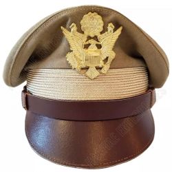 WW2 US Army Airports Military Air force Officers Khaki Hats