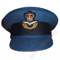 Men's Officer Visor Cap with Badge RAF Issue