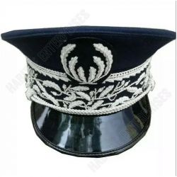 Bullion Hand Embroidered French Cops Peaked Cap Visor Hat