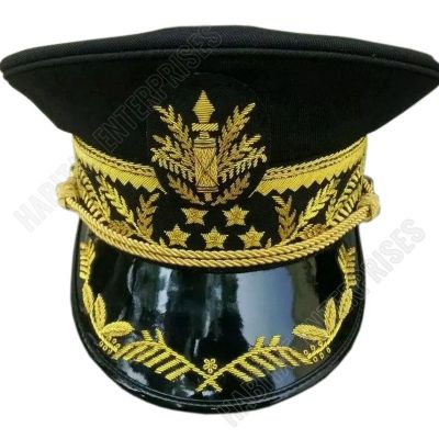 Cameroon General Peaked Cap Cops Cap Hand Embroidery Badges