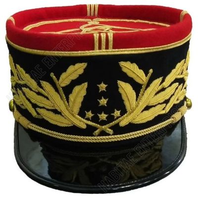 Rare WW II French Army General Classic III Kepi Visor Cap