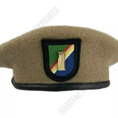 Us Army Ranger Regiment Wool Khaki Beret Hats cap