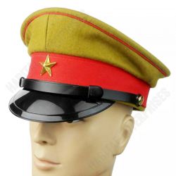WWII Imperial Japanese Army Officer Wool Visor Crusher Cap Hat